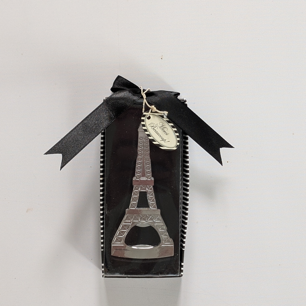 Kate Aspen Eiffel Tower Bottle Opener - Black and Silver